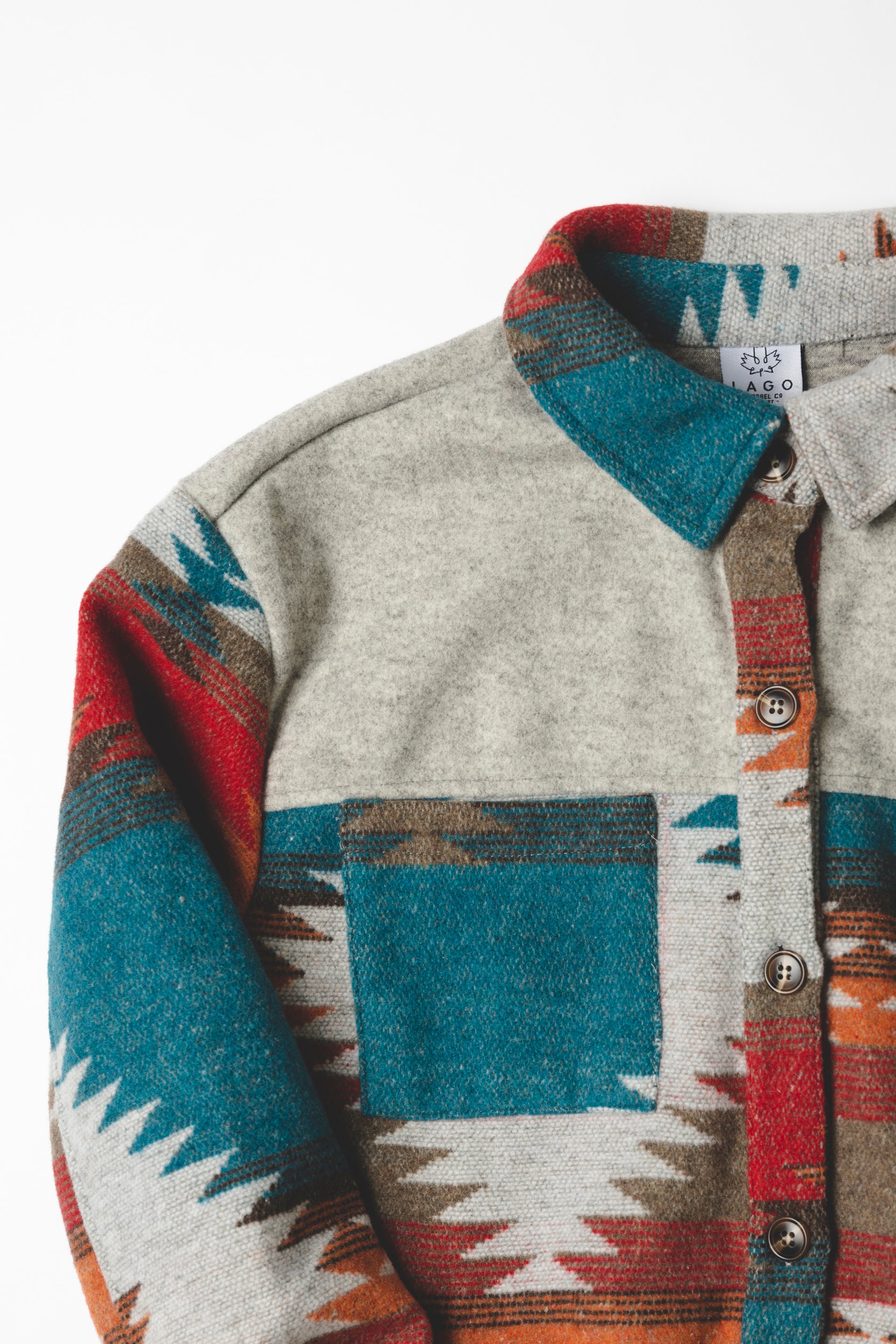 Unisex Aztec Jacket - Blue + Red