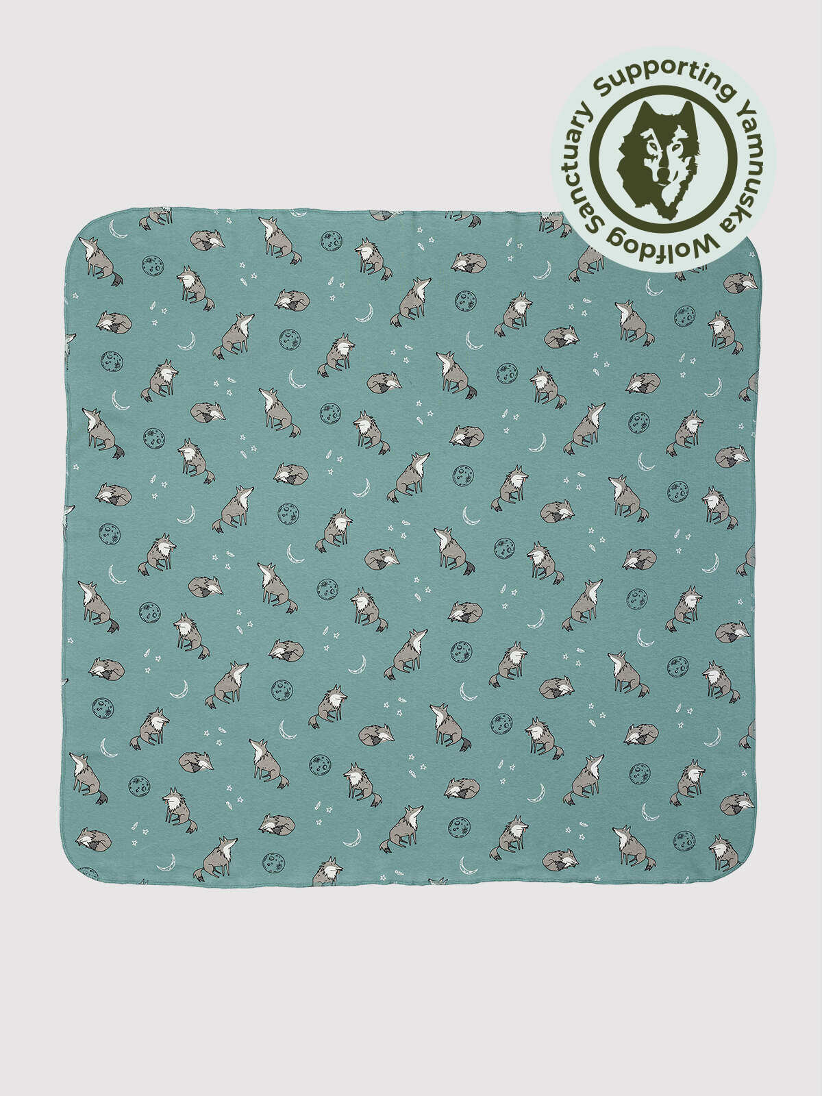 Moonlight Wolf Baby Blanket