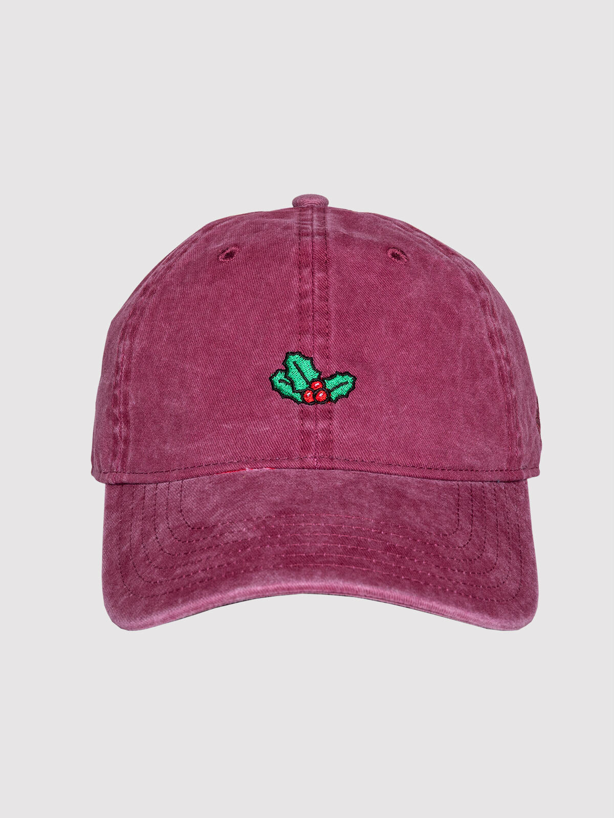 Holly Dad Hat - Burgundy