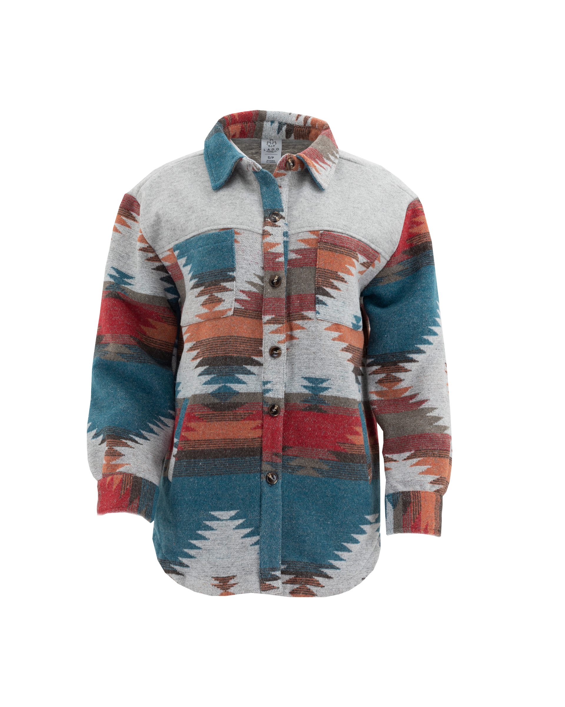 Unisex Aztec Jacket - Blue + Red