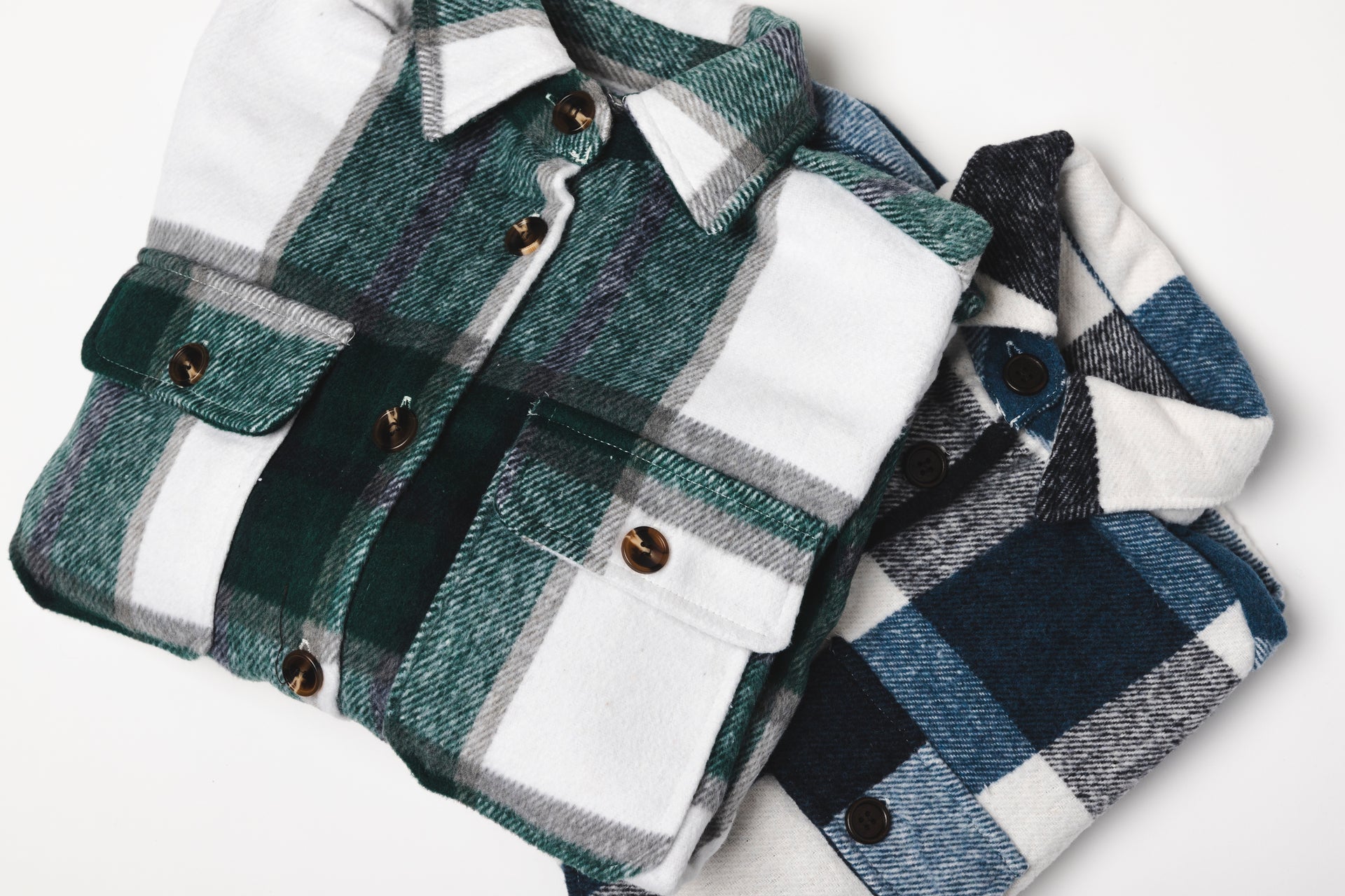 Ladies Blue Plaid Shacket