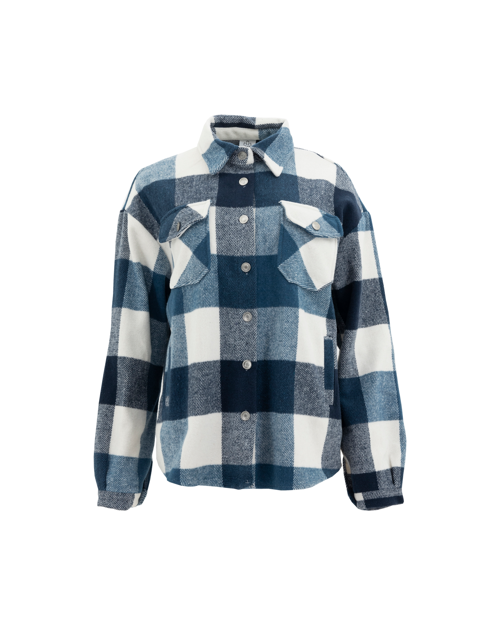 Ladies Blue Plaid Shacket