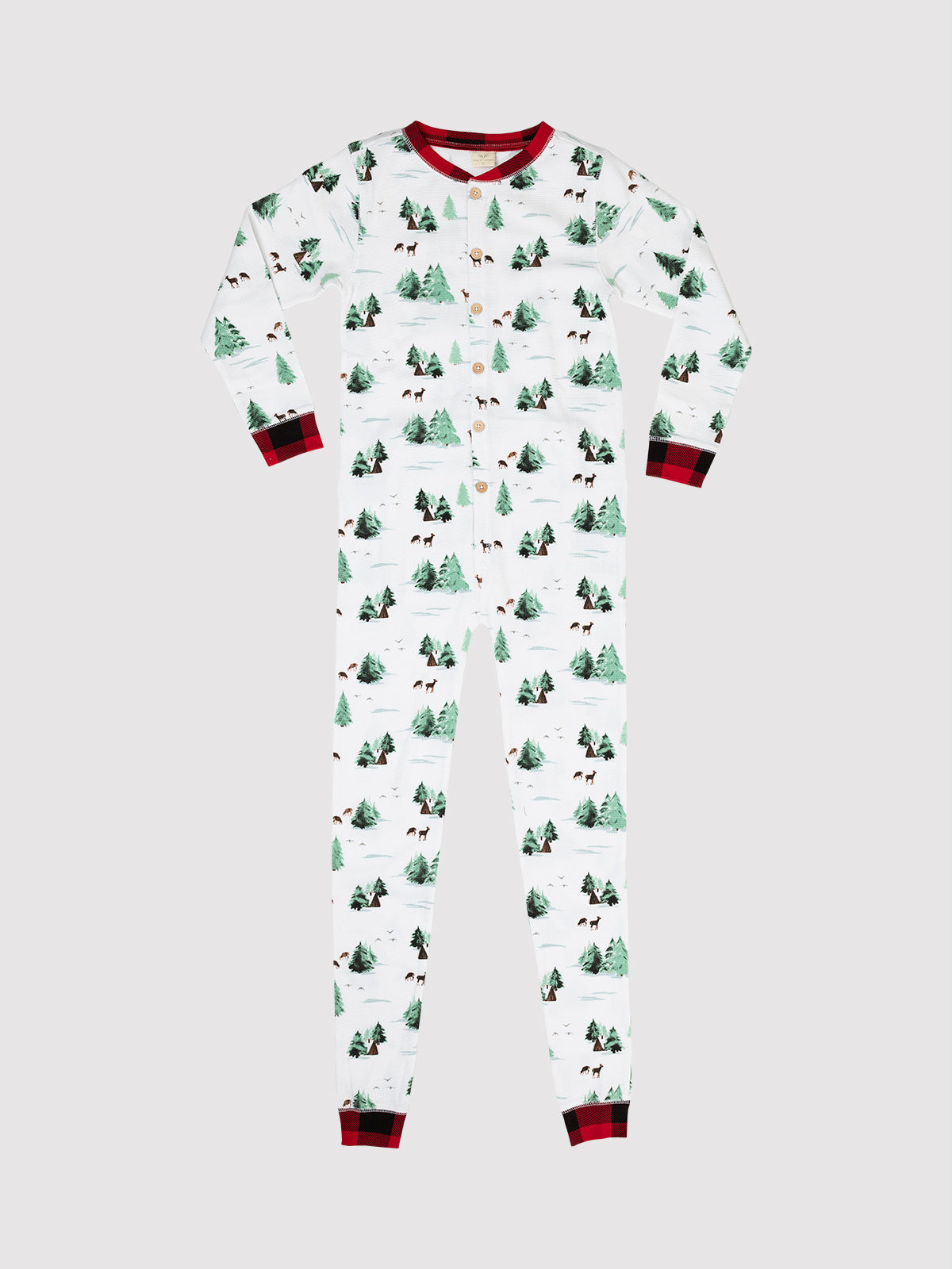Watercolor Trees/Cabin Adult Onesie