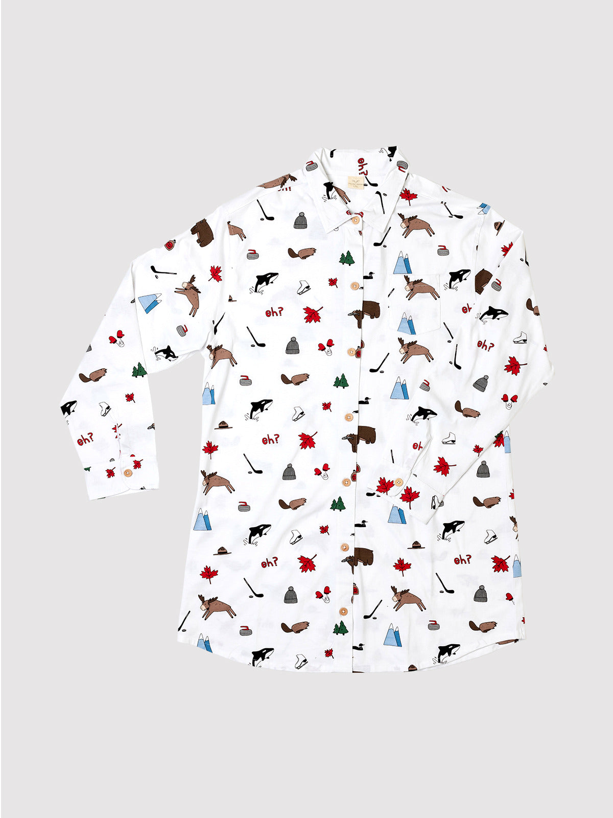 Canadiana Button Nightshirt