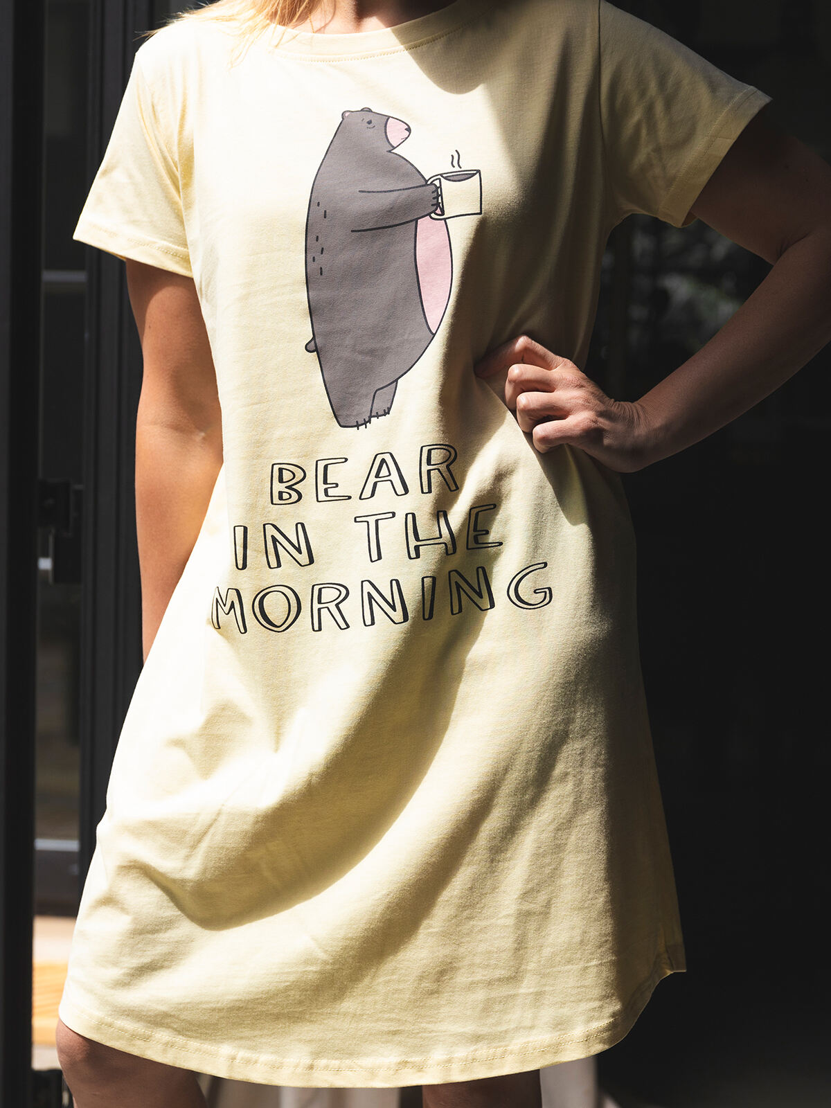 Bear In The Morning Ladies Nightshirt