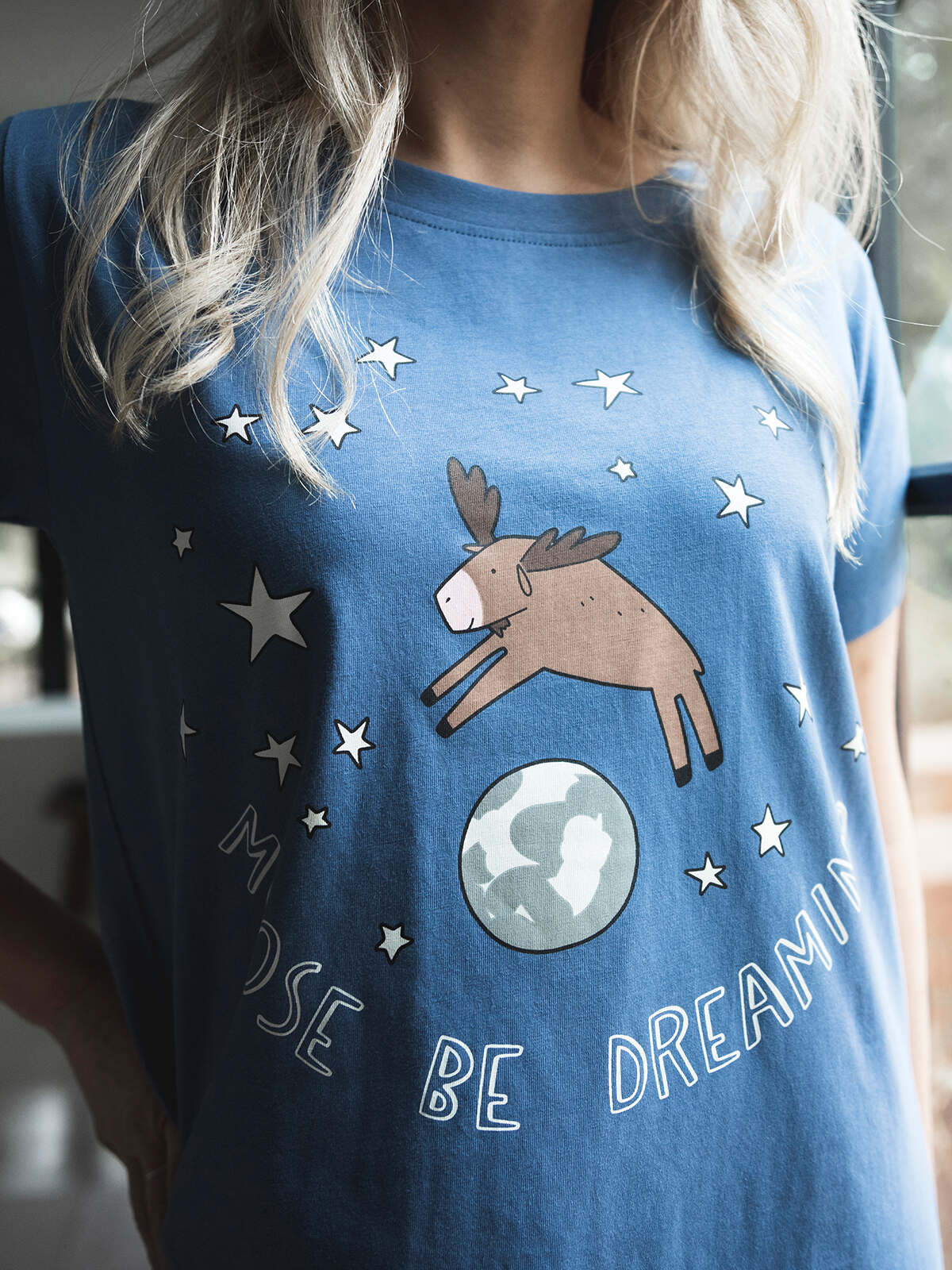 Moose Be Dreaming Ladies Nightshirt