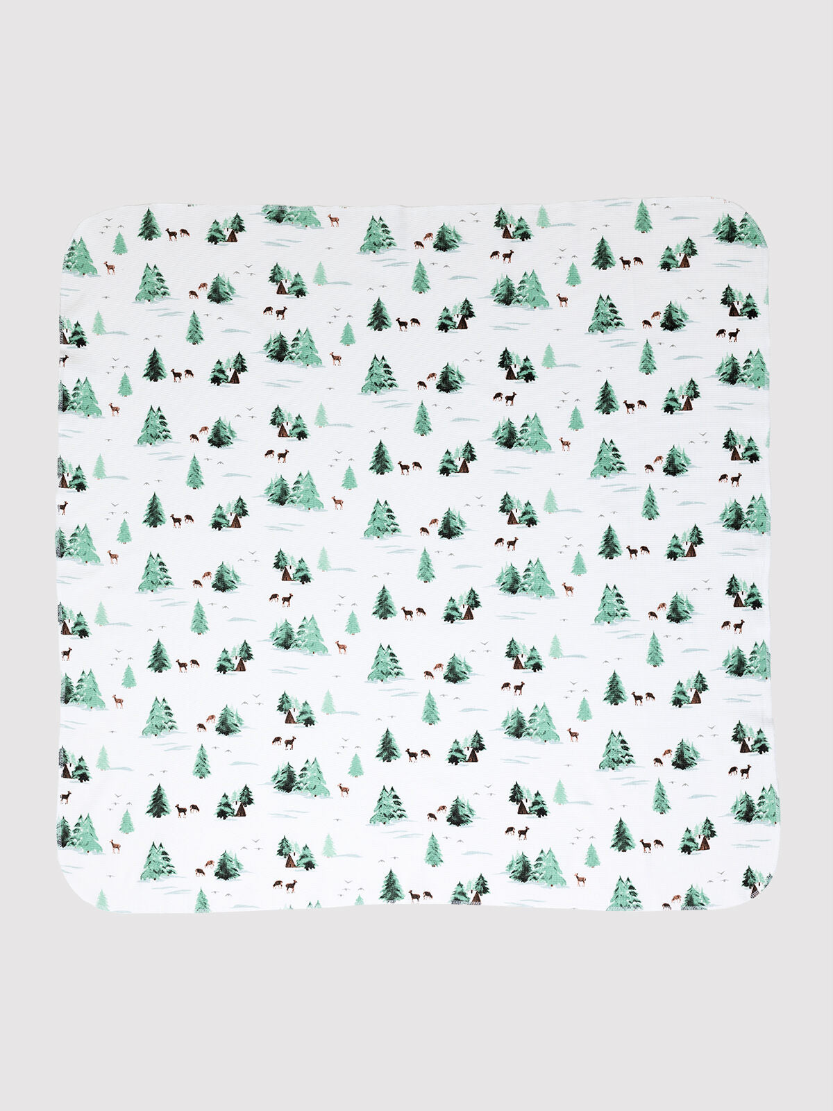 Thermal Watercolor Trees/Cabin Baby Blanket