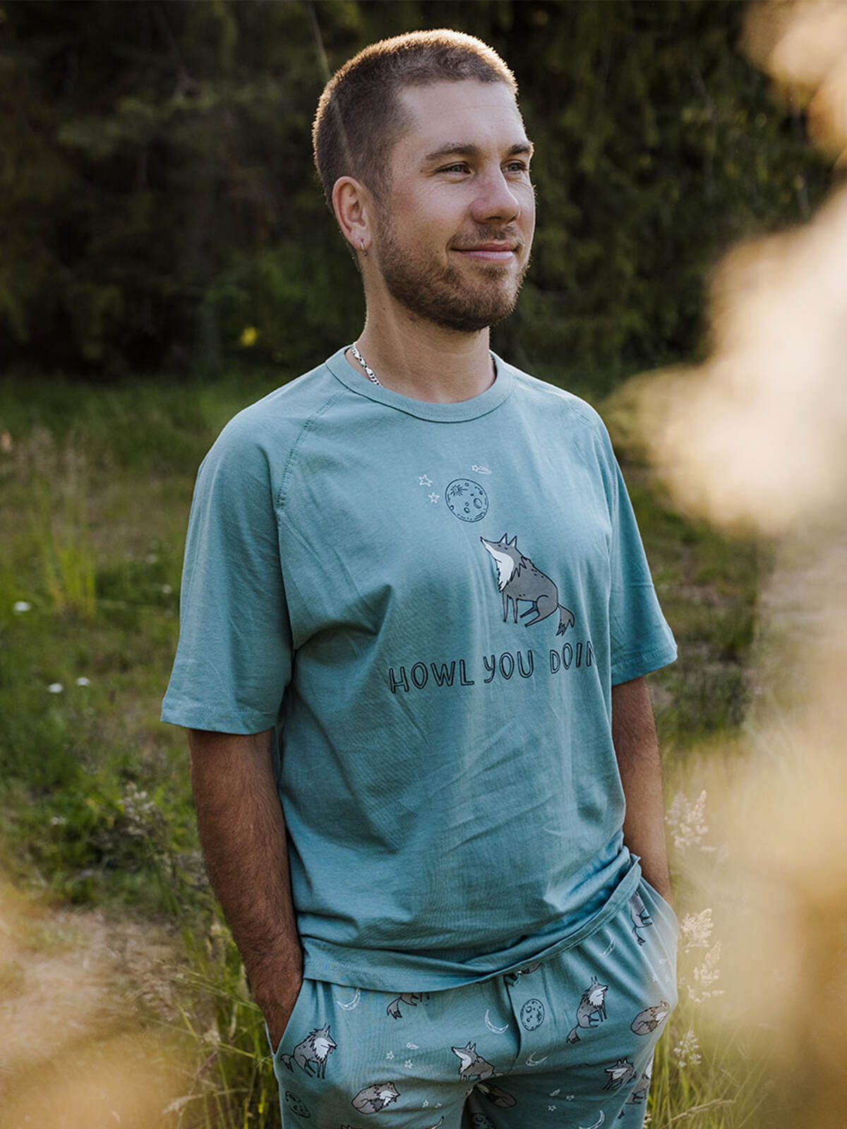 Moonlight Wolf Men's PJ T