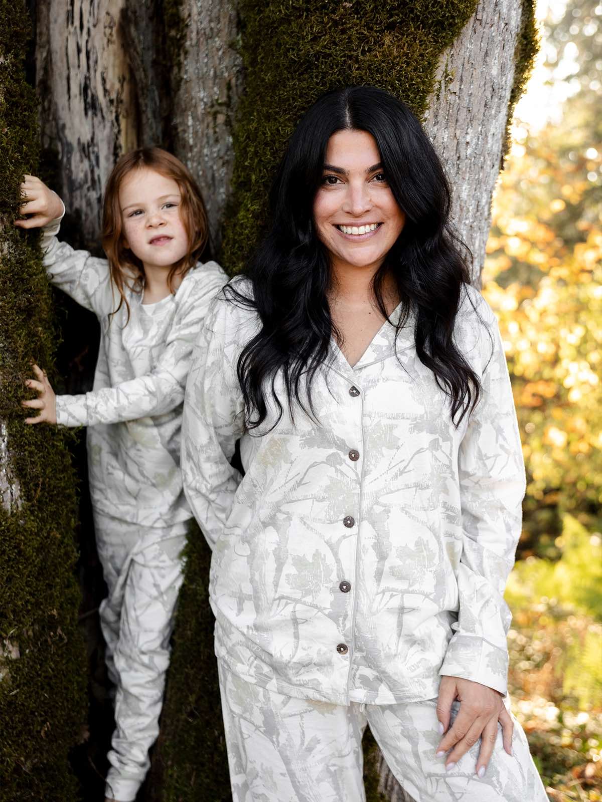 Misty Maple Woods -  Ladies Button Pajama Shirt