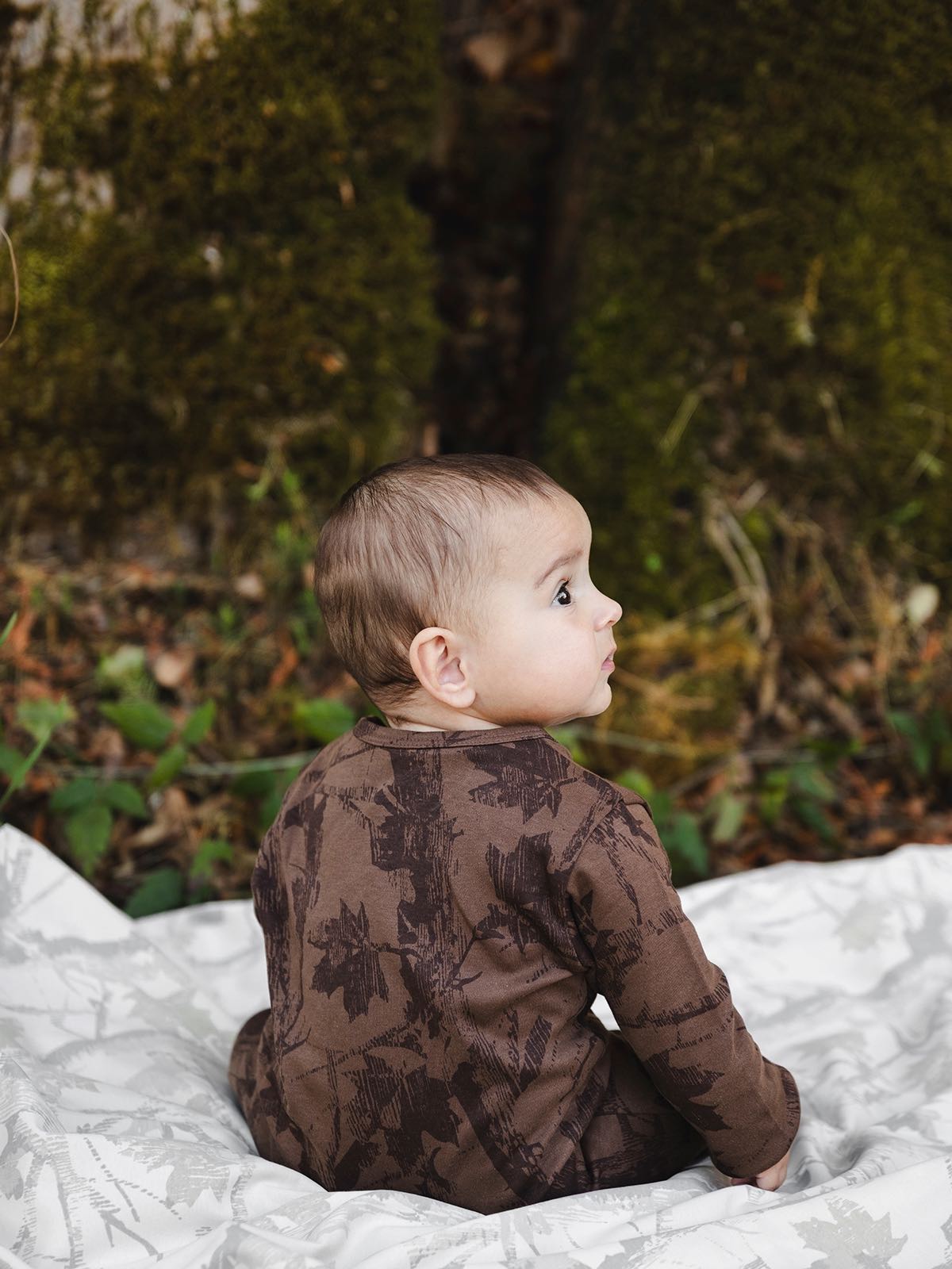 Deep Maple Woods Baby Onesie - Organic Cotton