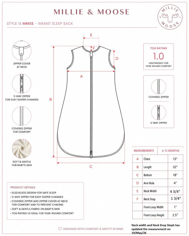 Beary Bear Infant Sleepsack - Millie + Moose