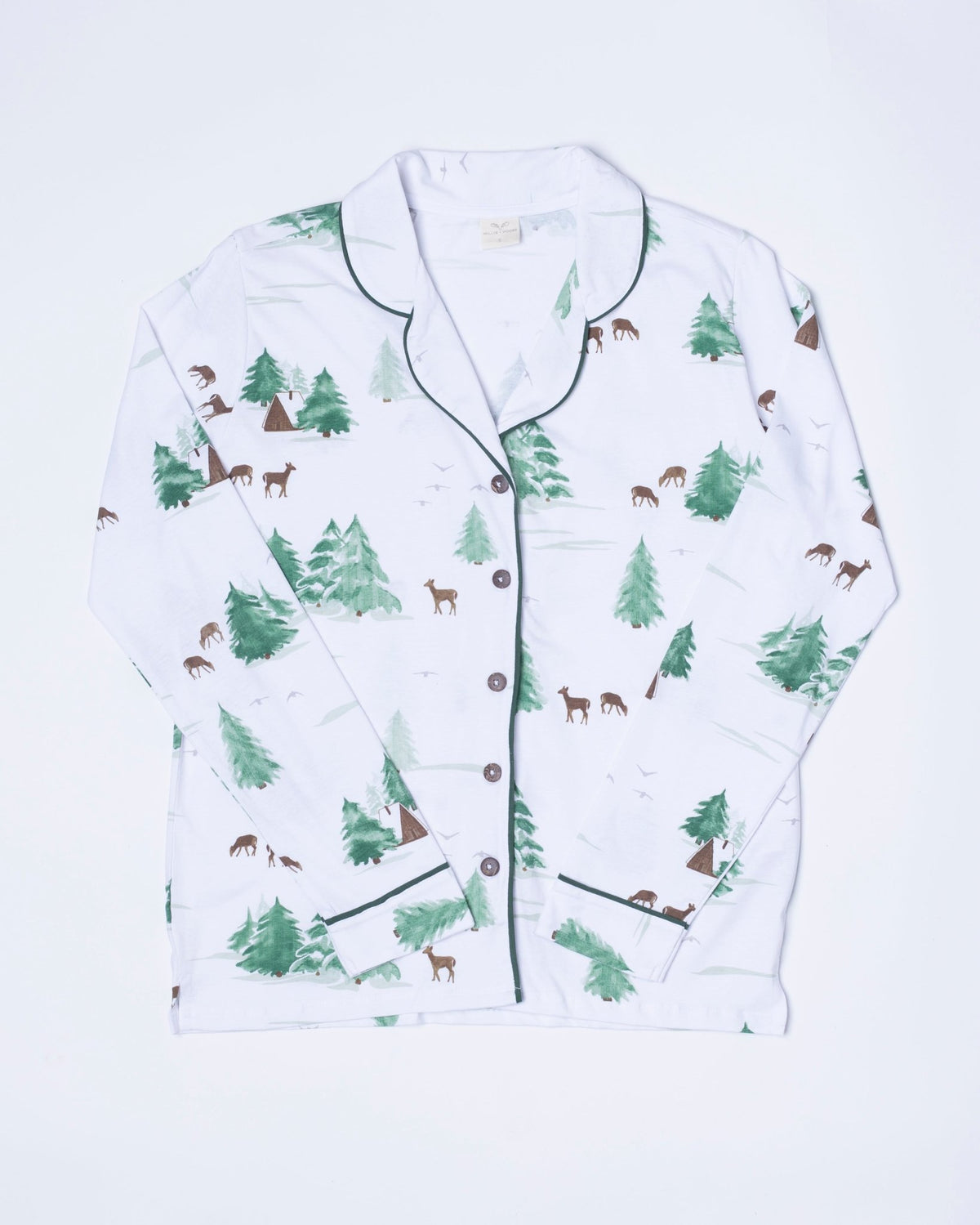 Cabin in the Woods - Ladies Button Pajama Shirt - Millie + Moose