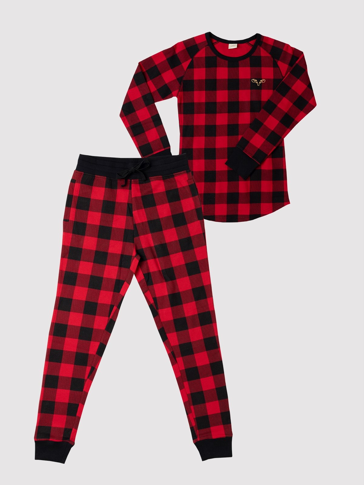 Buffalo Plaid Long Sleeve Pajama Set - Women