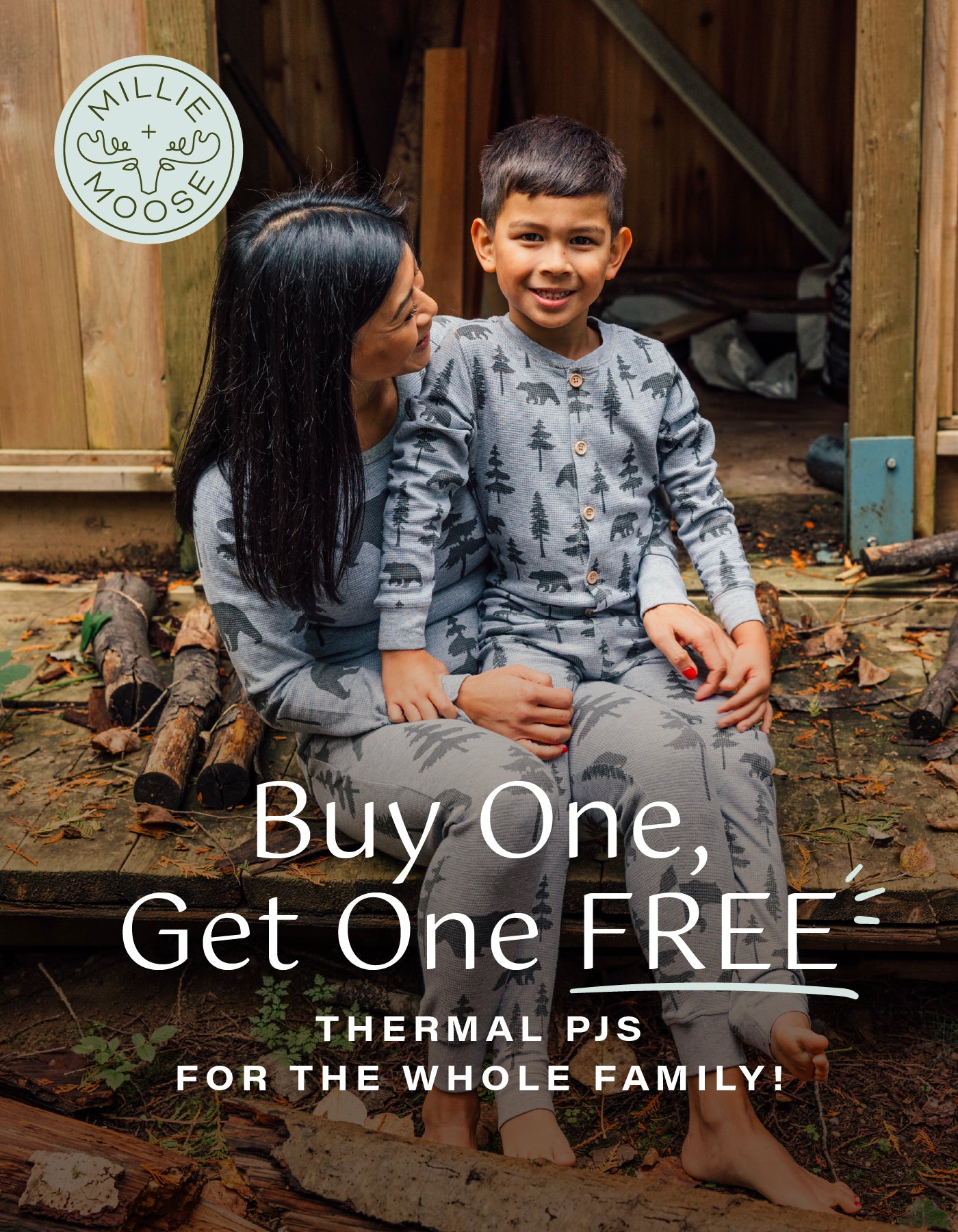 Thermal Nature Calling Kids PJ Set