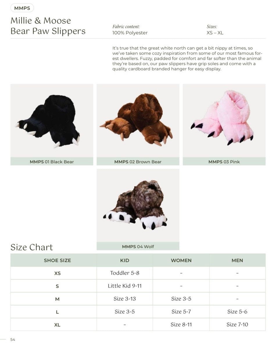 Black Bear Paw slipper