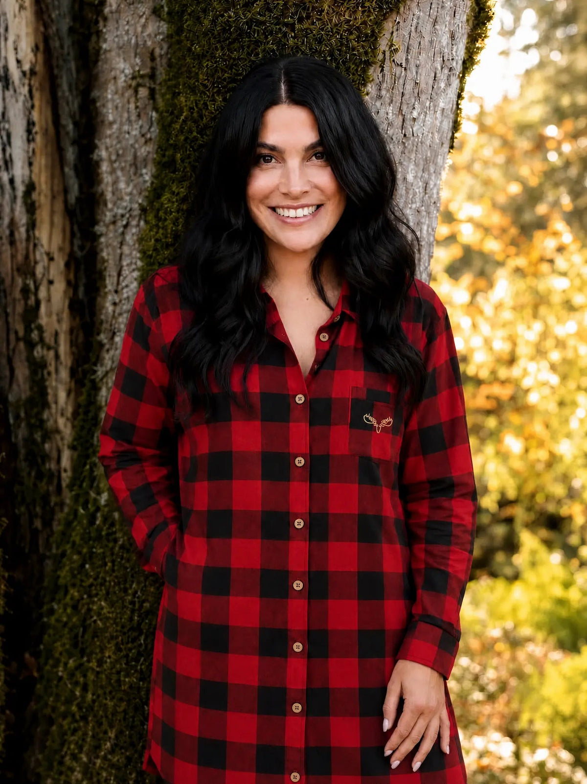 Buffalo Plaid Button Nightshirt - Millie + Moose